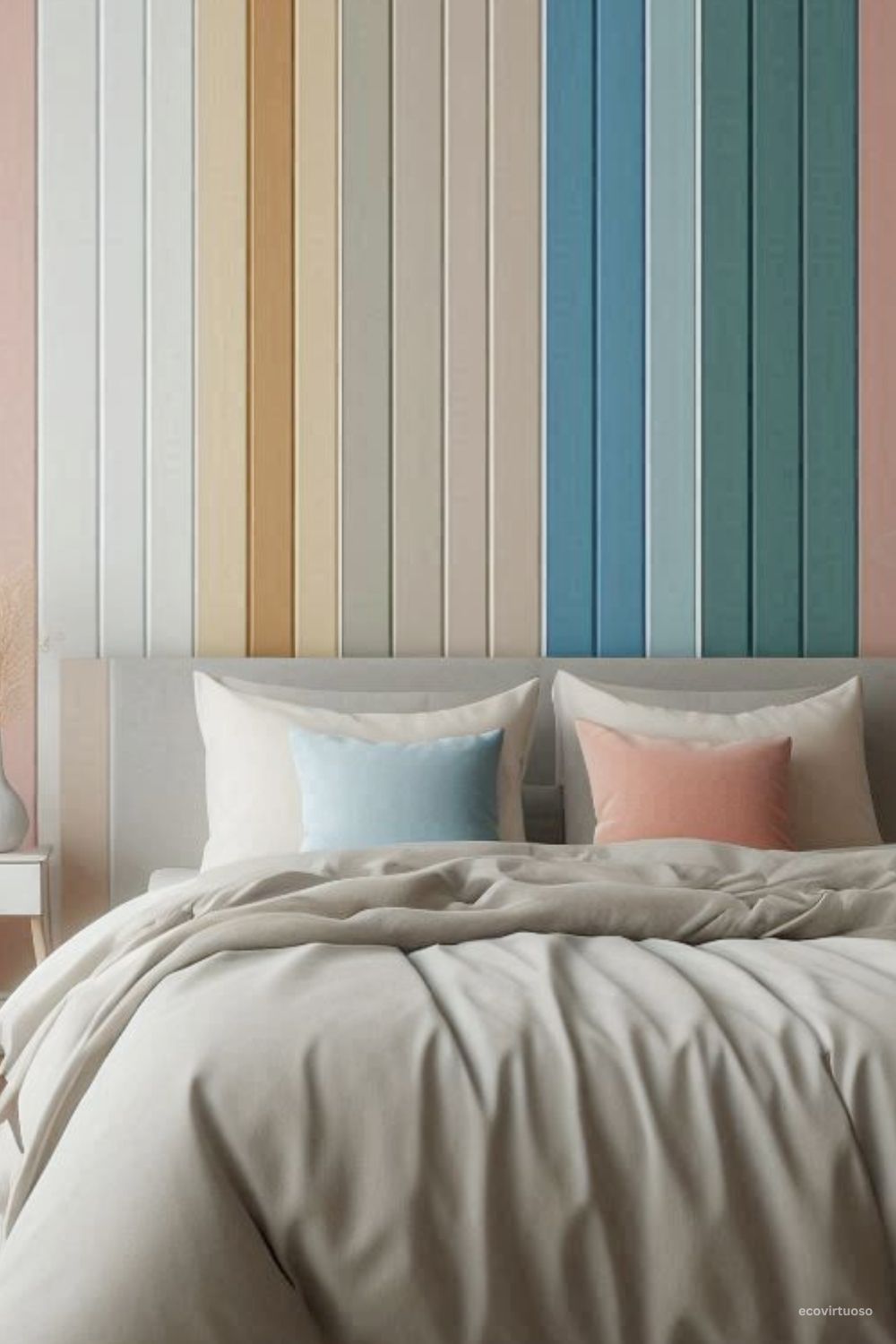 a wallpaper with vertical striped walls